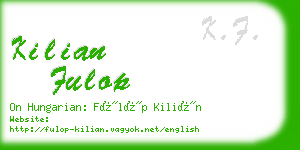 kilian fulop business card